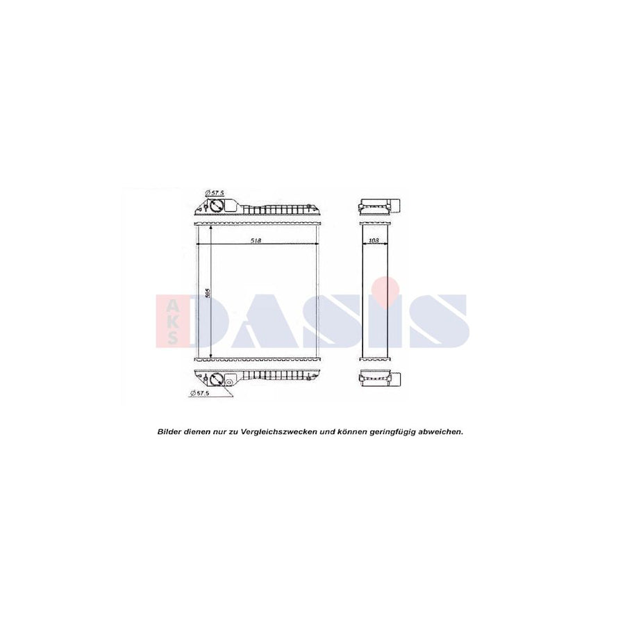 AKS Dasis 440595N Engine Radiator