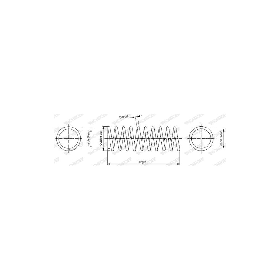 Monroe Sp1636 Coil Spring for Peugeot 309