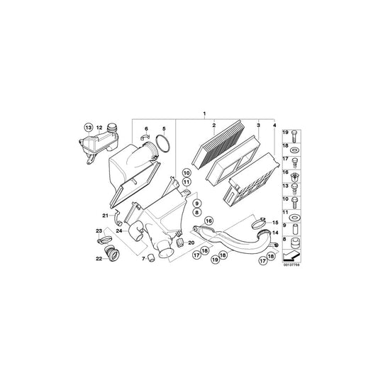 Genuine BMW 13711713637 E39 Intake Muffler (Inc. 525i, 523i & 528i) | ML Performance US Car Parts