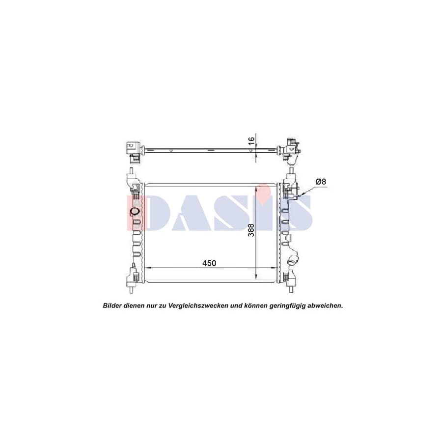 AKS Dasis 520124N Engine Radiator for Chevrolet Spark (M300)