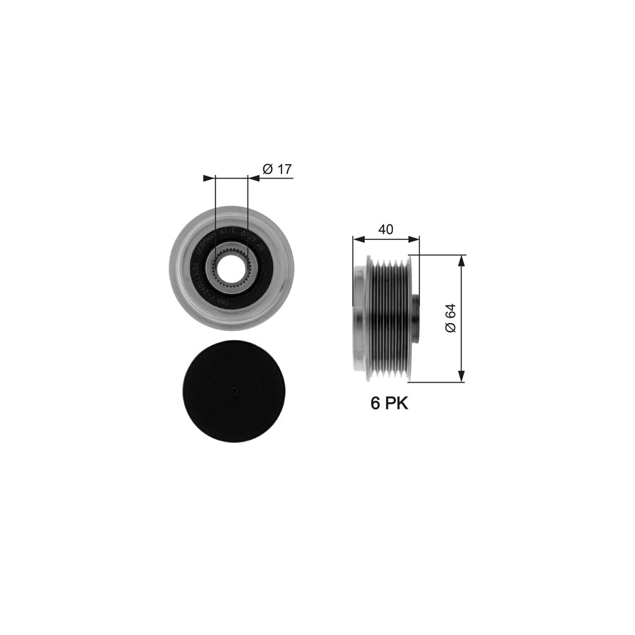 Gates OAP7037 Alternator Freewheel Clutch