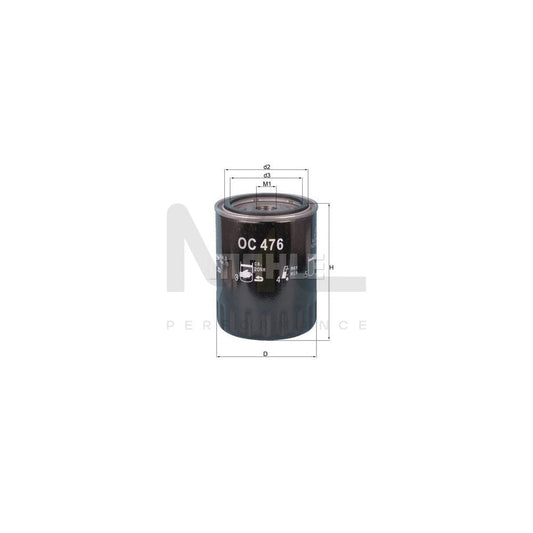 MAHLE ORIGINAL OC 476 Oil Filter Spin-on Filter, with one anti-return valve | ML Performance Car Parts