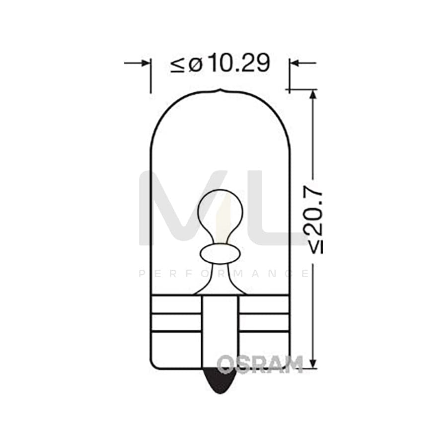 OSRAM ORIGINAL 2886X Bulb, interior light Socket Bulb, 12V, 6W