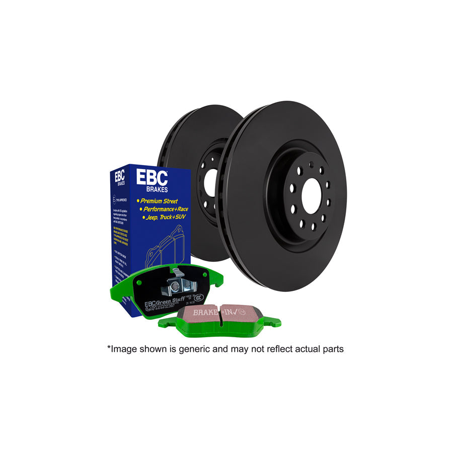 EBC PD01KF088 Audi C5 Greenstuff Front Brake Pad & Plain Disc Kit  - Girling/TRW Caliper (Inc. Allroad quattro & A6) 1 | ML Performance US Car Parts