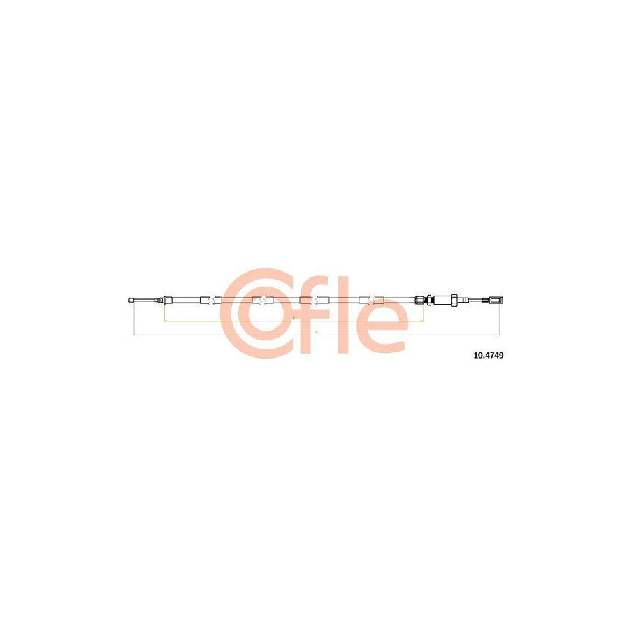 Cofle 92.10.4749 Hand Brake Cable for Fiat Ducato