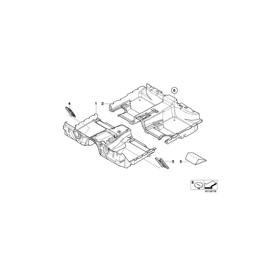 Genuine BMW 51477013908 E66 E67 Floor Covering Rear BEIGE (Inc. 740Li, 745Li & 730Li) | ML Performance US