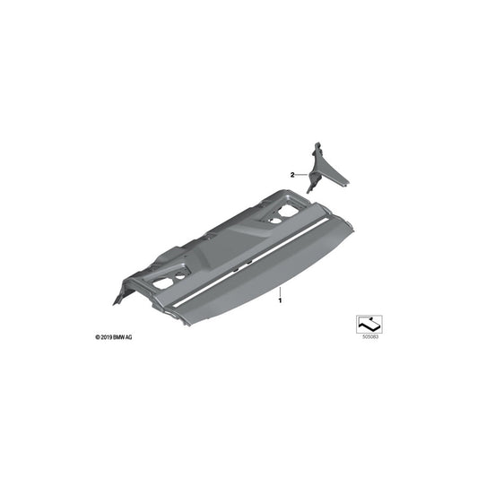 Genuine BMW 51467996699 F93 G16 Rear Window Shelf In Alcantara NACHTBLAU (Inc. 840i, 840dX & M850iX) | ML Performance US Car Parts