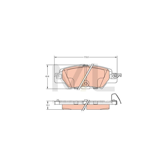 TRW Gdb2163 Brake Pad Set For Mazda Cx-5 With Acoustic Wear Warning | ML Performance Car Parts