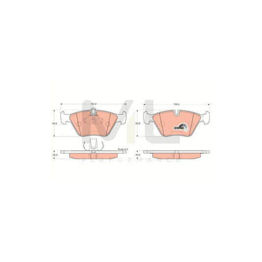 TRW Cotec Gdb1264 Brake Pad Set For Bmw 5 Saloon (E39) Prepared For Wear Indicator | ML Performance Car Parts