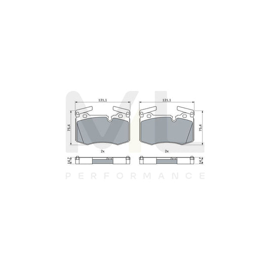 Bosch 0986424918 Brake Pad Set With Anti-Squeak Plate, With Mounting Manual BP2536 | ML Performance Car Parts