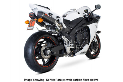 Scorpion RYA85SEO Yamaha YZF-R1 Serket Parallel Slip-On (Pair) - Brushed Stainless Steel Sleeve | ML Performance US US