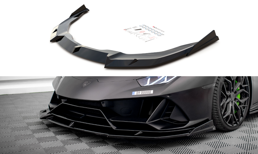 Maxton Design LA-HU-EVO-1-FD1T+FD1RT Front Splitter Lamborghini Huracan EVO | ML Performance US Car Parts
