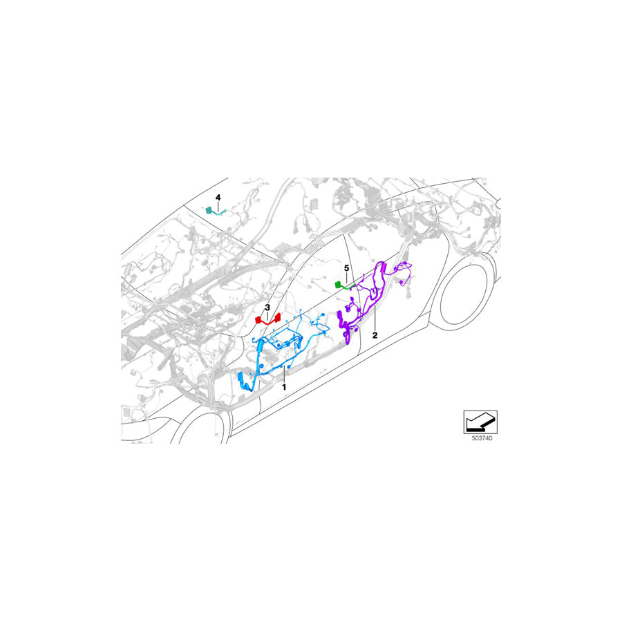 Genuine BMW 61127927641 F93 G16 Driver's Side Door Cable Harness (Inc. 840i, M8 & 840dX) | ML Performance US Car Parts