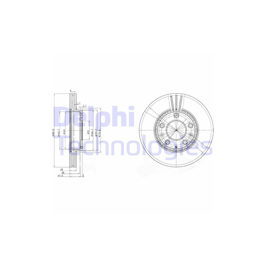 Delphi Bg3874 Brake Disc For Mazda 6