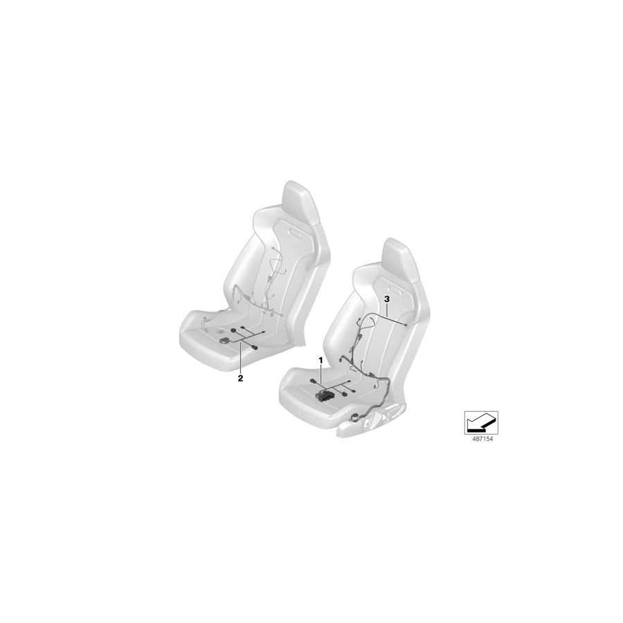 Genuine BMW 61126991829 G01 G02 Wiring Set Seat Left (Inc. X3) | ML Performance US Car Parts