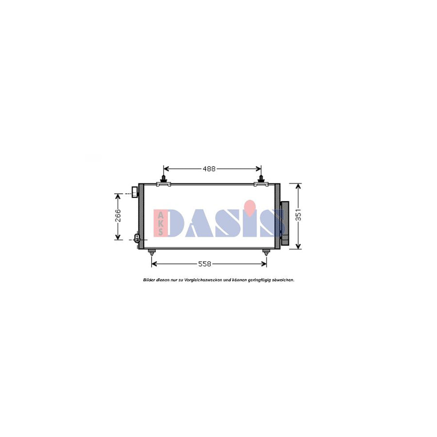 AKS Dasis 212046N Air Conditioning Condenser for Toyota Celica VII Coupe (T230)