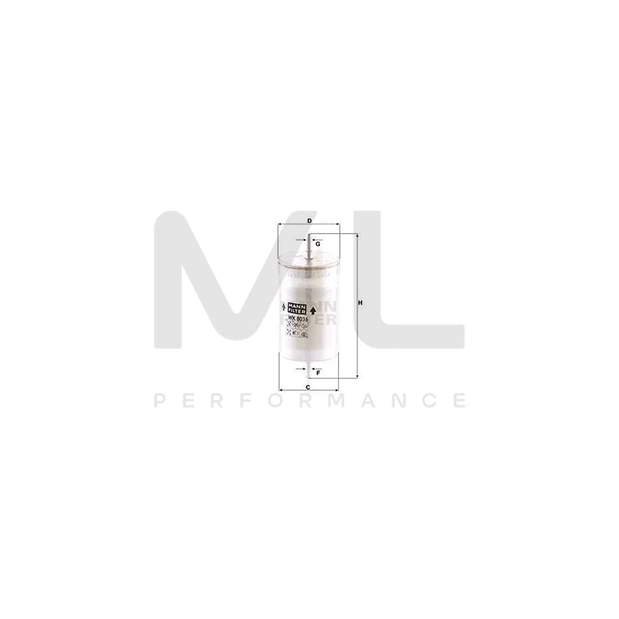 MANN-FILTER WK 8036 Fuel filter for SEAT EXEO In-Line Filter