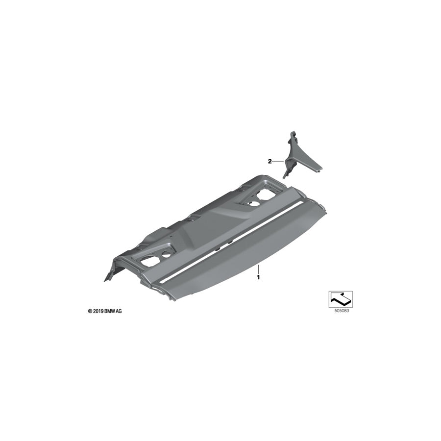 Genuine BMW 51467994968 F93 G16 Trim Cover, Belt Slot, Alcantara, Right TARTUFO (Inc. 840iX, M8 & 840dX) | ML Performance US Car Parts