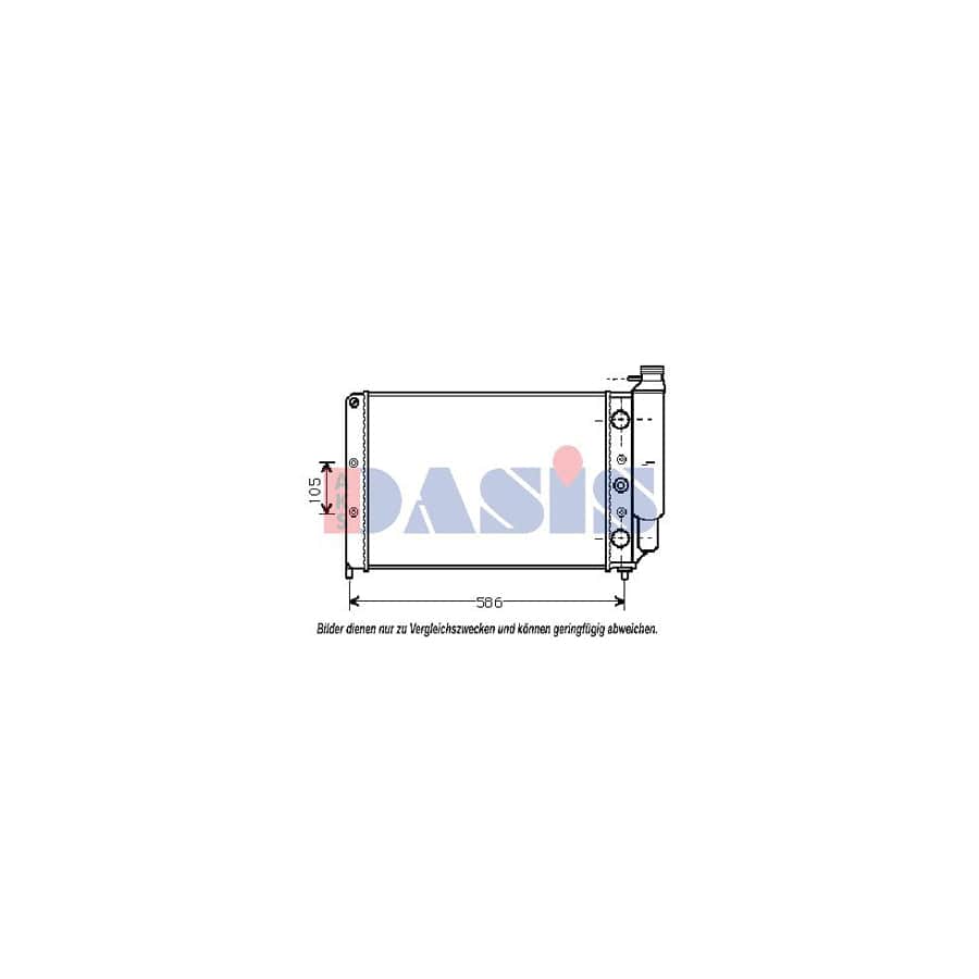 AKS Dasis 180500N Engine Radiator for Renault 21