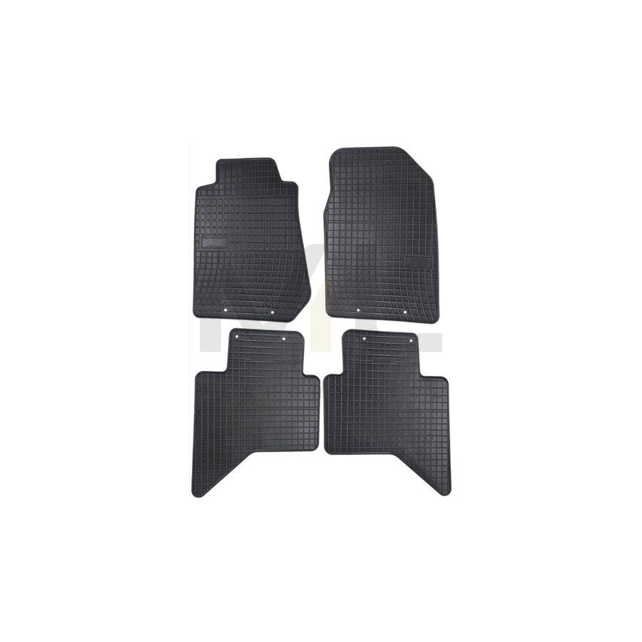 FROGUM 546682 Floor mat set for ISUZU D-Max II Pickup (TFR, TFS) Elastomer, Front and Rear, Quantity: 4, Black