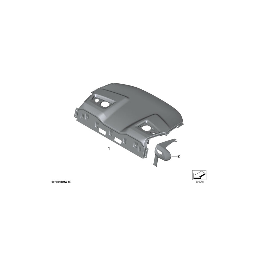 Genuine BMW 51467994601 F92 G15 Rear Window Shelf In Alcantara NACHTBLAU (Inc. 840iX, M8 & M850iX) | ML Performance US Car Parts