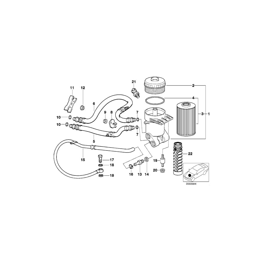 Genuine BMW 11421432893 E38 Oil Pipe Outlet (Inc. 750iLS & L7) | ML Performance US Car Parts