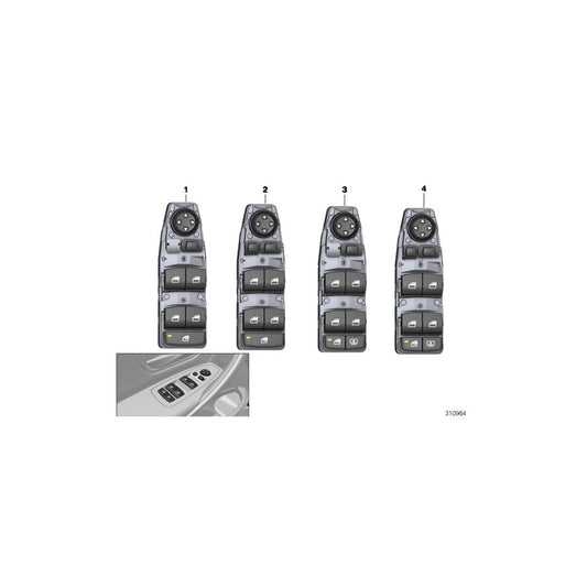 Genuine BMW 61319208109 F30 F10 F31 Window Lifter Switch, Driver's Side (Inc. X5 40eX, 316i & X3 35iX) | ML Performance US