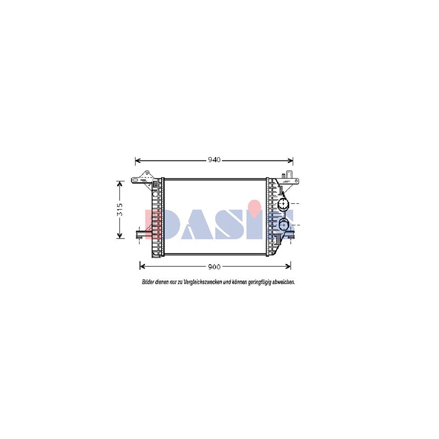 AKS Dasis 137350N Intercooler Suitable for Mercedes-Benz Vario
