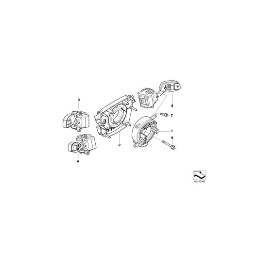 Genuine BMW 61319204503 E64 E63 E60 Switch Unit Steering Column (Inc. M5, 535i & 525xd) | ML Performance US
