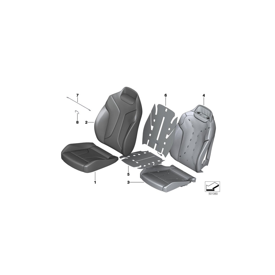 Genuine BMW 52107444777 G16 Foam Pad Basic Backrest Left (Inc. 840i, 840dX & 840iX) | ML Performance US Car Parts