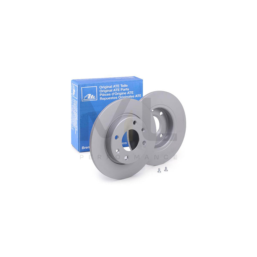 ATE 24.0110-0187.1 Brake Disc Solid, Coated, with bolts/screws  - 1 piece