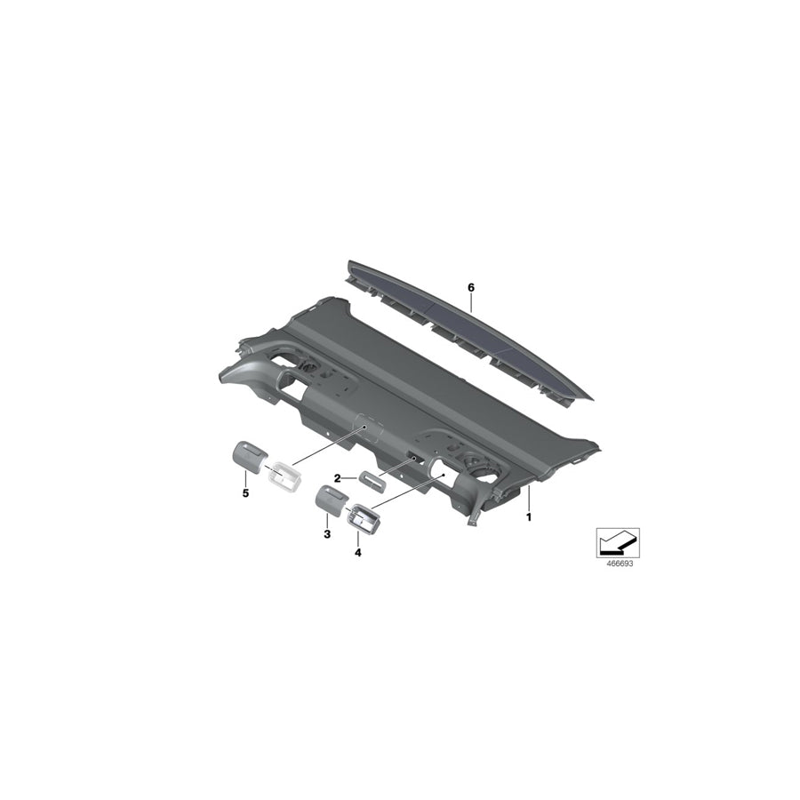 Genuine BMW 51467990209 G12 G11 Trim Cover For Top Tether RAUCHWEIß (Inc. 750dX, 750Li & 730i) | ML Performance US Car Parts
