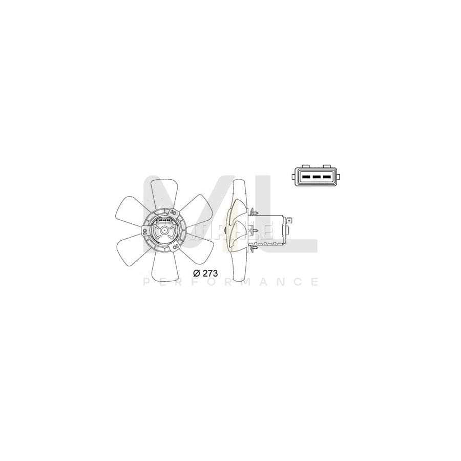 MAHLE ORIGINAL CFF 7 000S Fan, radiator for vehicles with towbar, ???: 280mm | ML Performance Car Parts