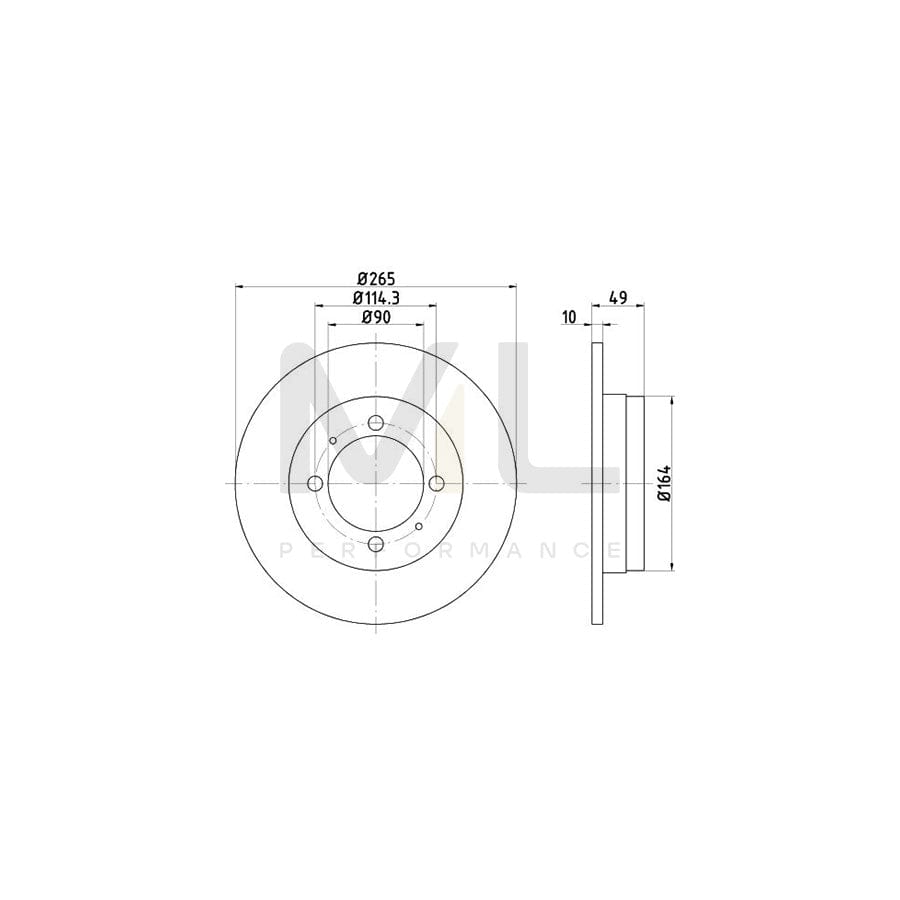 TEXTAR 92062900 Brake Disc Solid, without wheel hub, without wheel studs | ML Performance Car Parts