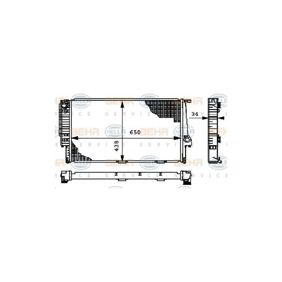 Hella 8MK 376 712-374 Engine Radiator