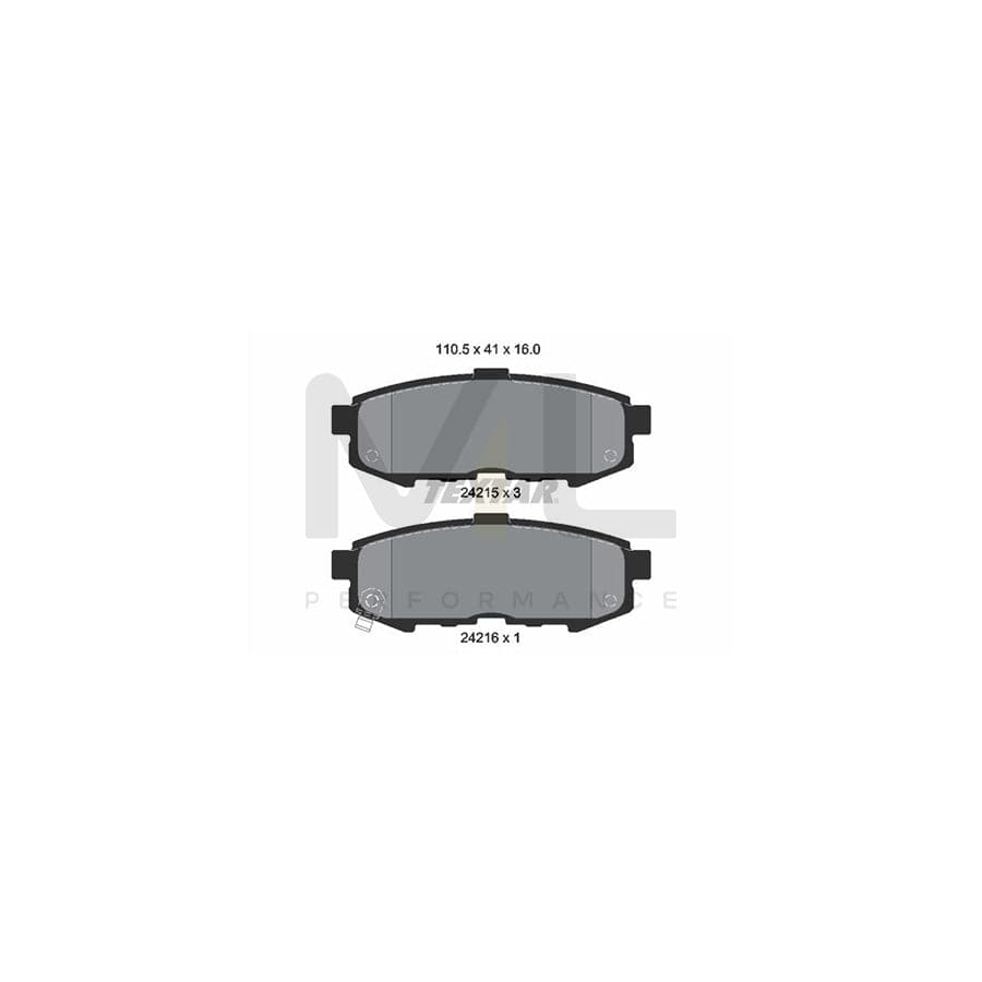 TEXTAR 2421501 Brake pad set for MAZDA MPV II (LW) with acoustic wear warning | ML Performance Car Parts