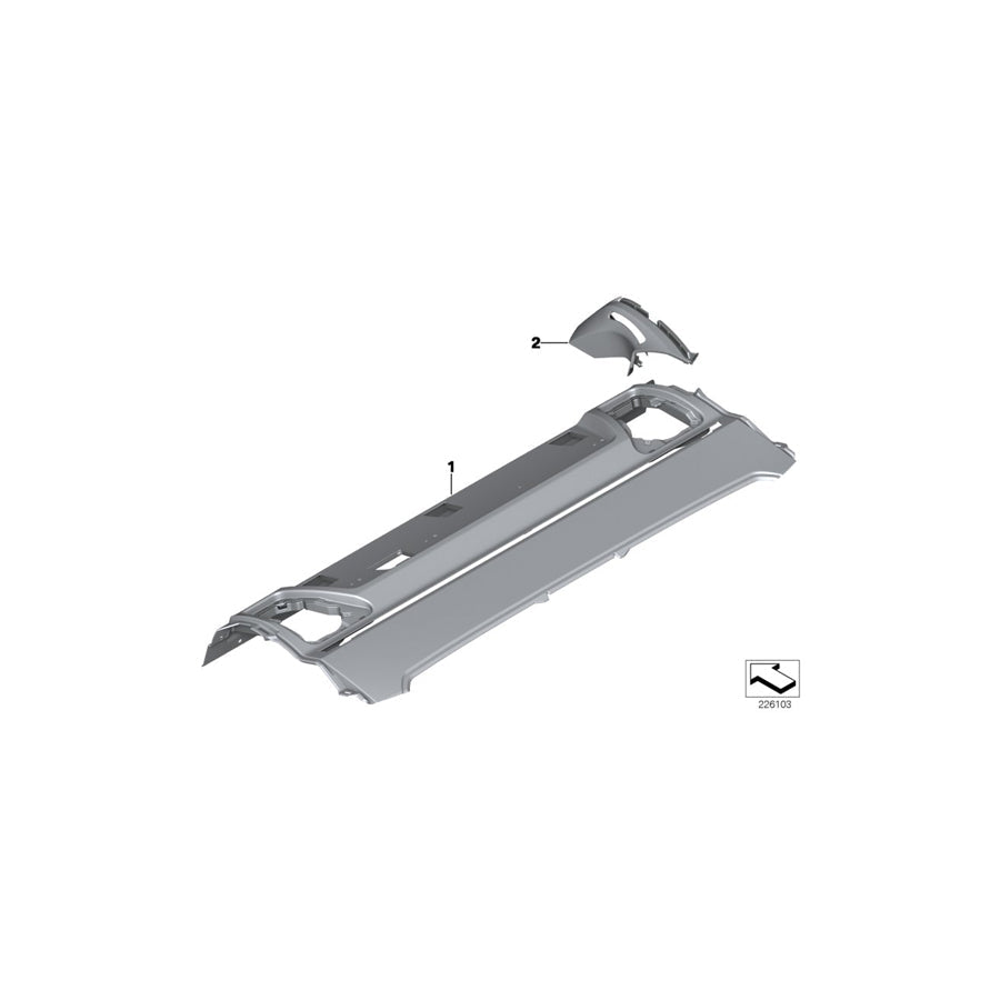 Genuine BMW 51467975755 F02 F04 Trim Cover, Belt Slot, Alcantara, Left SEIDENGRAU (Inc. 750LiX 4.0, 730Ld & 740Li) | ML Performance US Car Parts