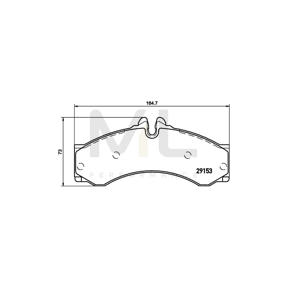 Hella 8DB 355 005-391 Brake Pad Set Prepared For Wear Indicator, With Accessories