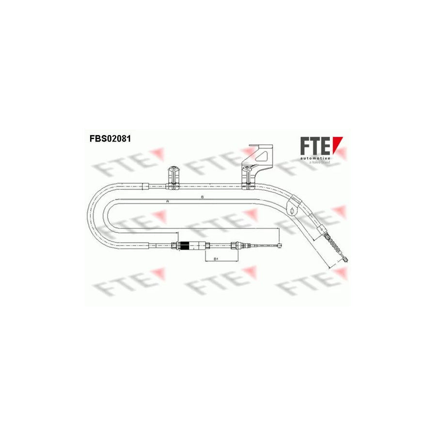 FTE Fbs02081 Hand Brake Cable for Skoda Superb I Saloon (3U4)
