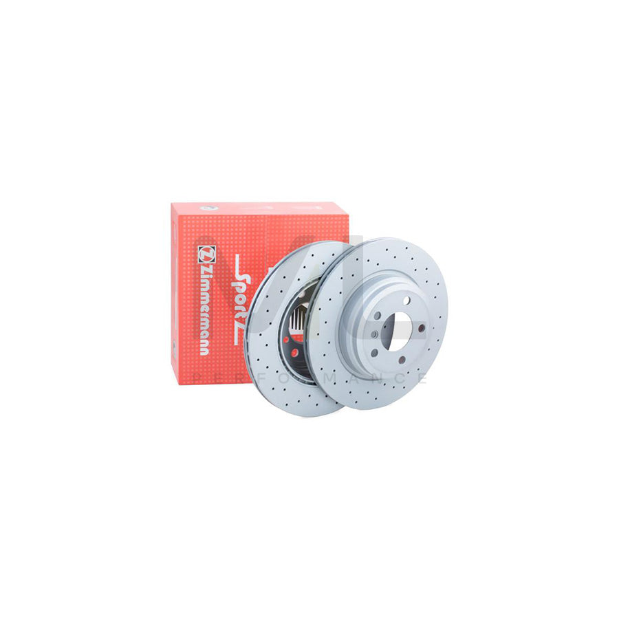 ZIMMERMANN SPORT COAT Z 150.2904.52 Brake Disc Internally Vented, Perforated, Coated, High-carbon  - 1 piece