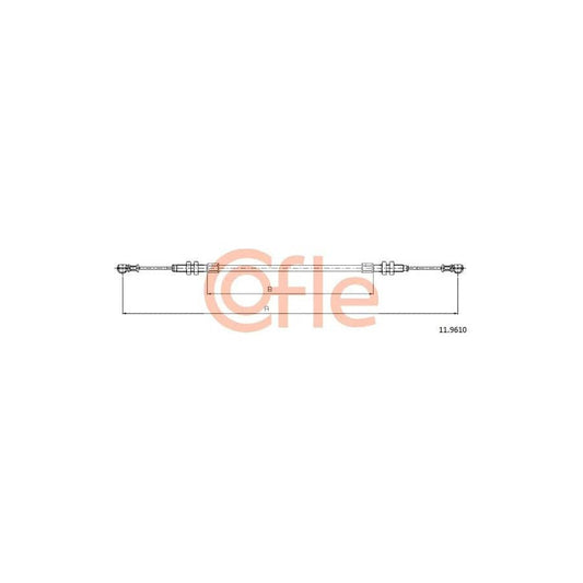 COFLE 11.9610 Throttle Cable for MERCEDES-BENZ 100
