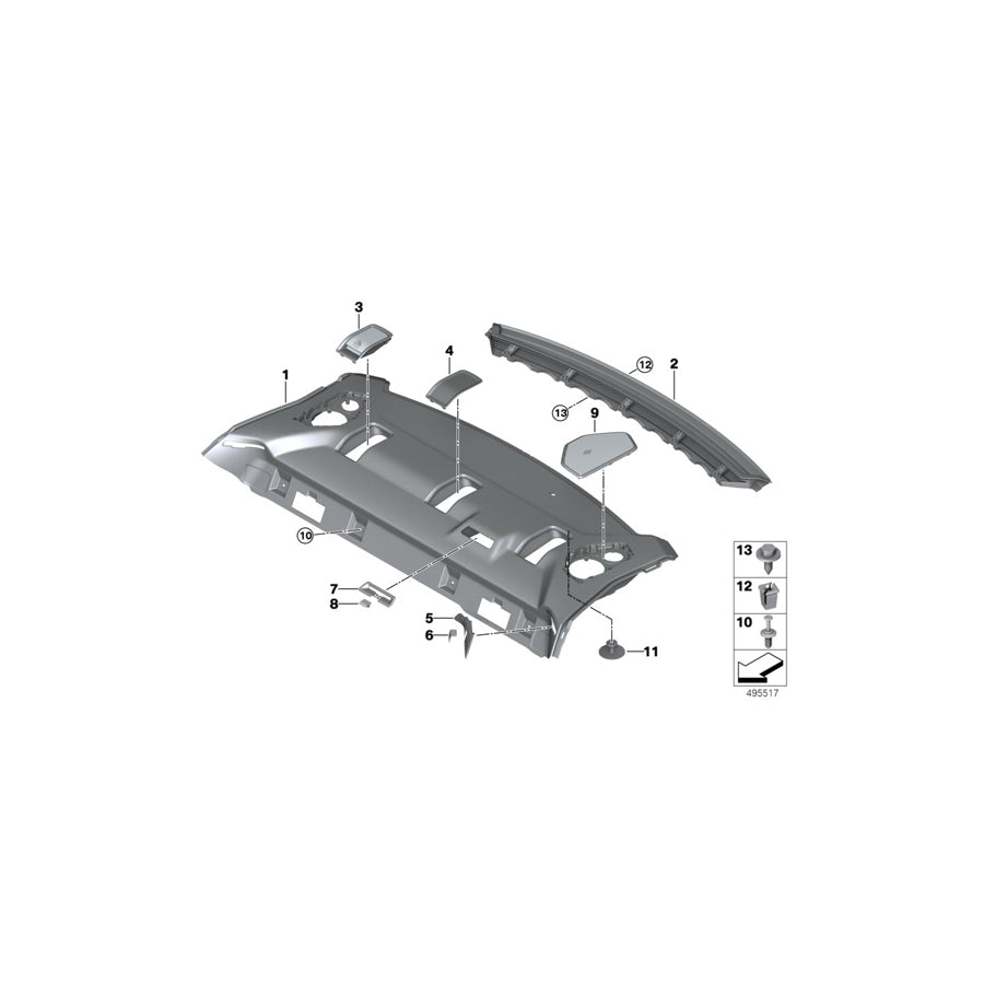 Genuine BMW 51467482400 G20 Cover, Luggage Screen SCHWARZ (Inc. 320iX, 330e & 320d) | ML Performance US Car Parts