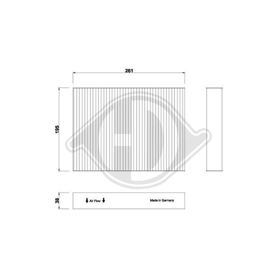 DIEDERICHS DCI1267 Pollen Filter For Renault Trafic
