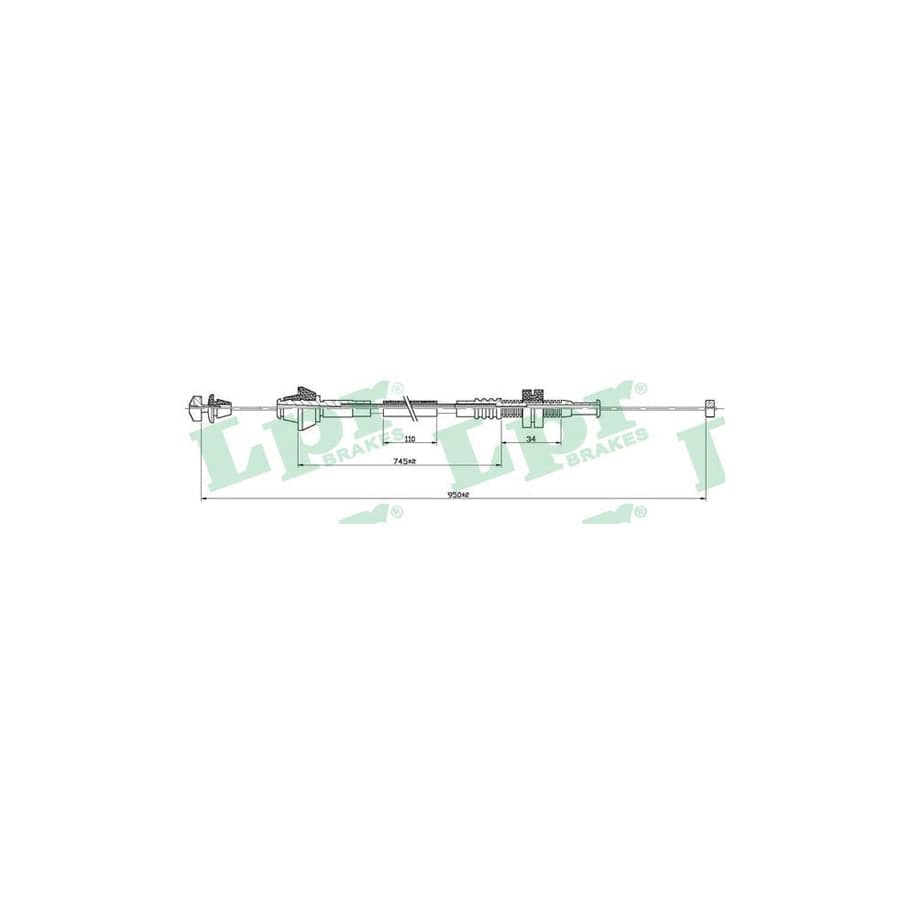 LPR C0168A Throttle Cable for FORD Fiesta Mk3 Hatchback (GFJ)