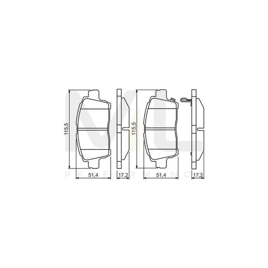 Bosch 0986495242 Brake Pad Set With Acoustic Wear Warning BP1540 | ML Performance Car Parts