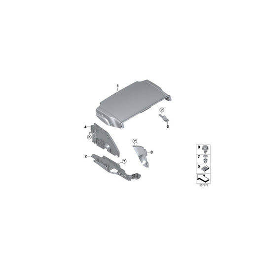 Genuine BMW 51477284178 F83 F33 Cover For Main Mount, Right (Inc. 425d, 420d & 428iX) | ML Performance US