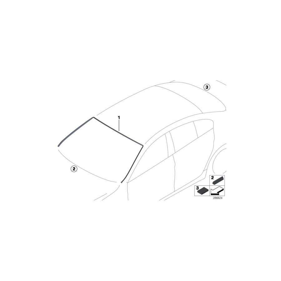 Genuine BMW 51317227341 F13 Cover, Windshield (Inc. 650i, 650iX 4.0 & M6 GT3) | ML Performance US Car Parts