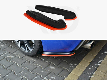 Maxton Design SU-BRZ-1F-RSD1T Rear Side Splitters (black & Red) V.2 Subaru Brz Facelift (2017-2020) | ML Performance UK Car Parts