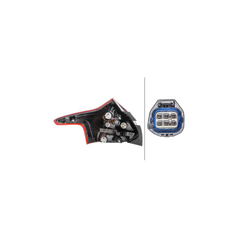 Hella 2VP 354 995-081 Rear Light For Ford Focus
