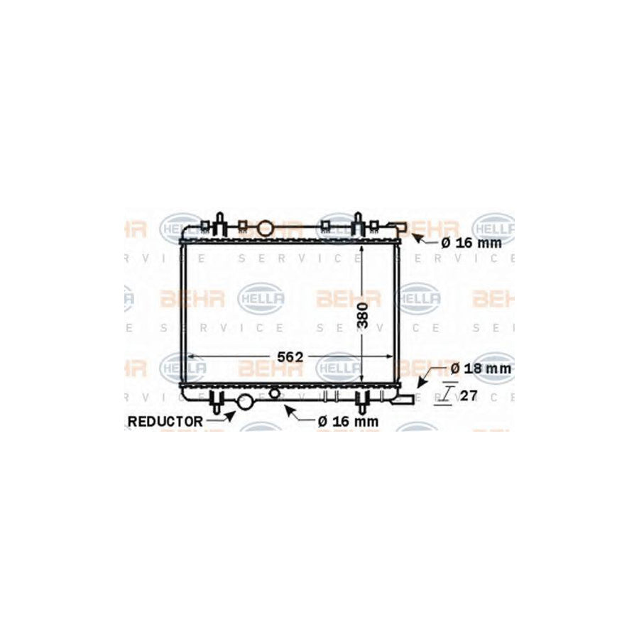 Hella 8MK 376 767-091 Engine Radiator